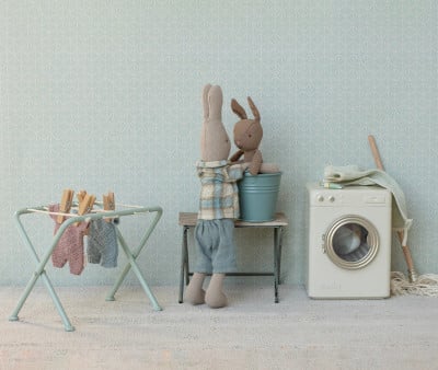 Coniglio Maileg Rabbit Micro con Tutina Azzurro