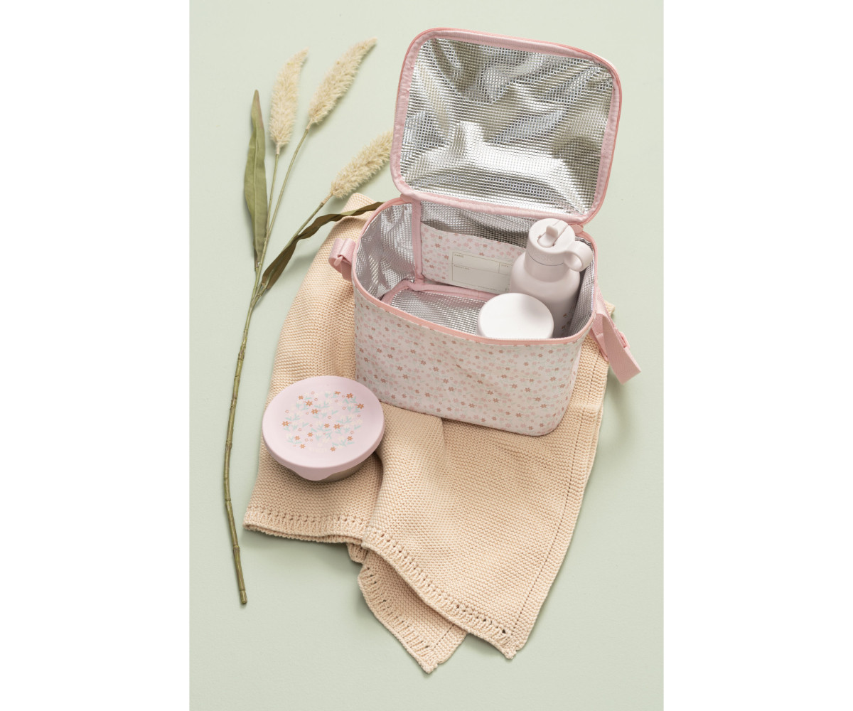 2 SnackBox en Acier Inoxydable Fleurs