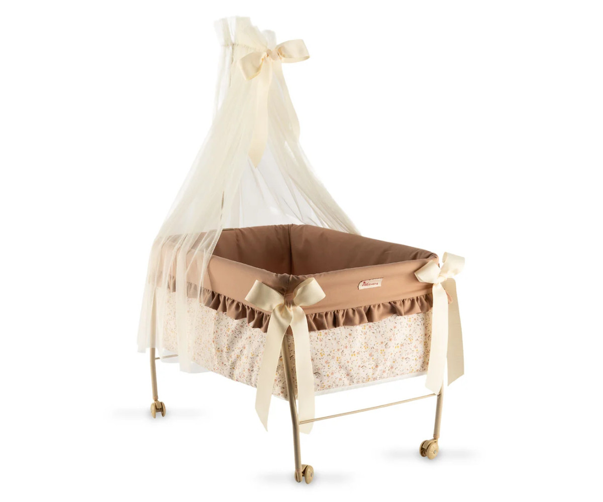 Berço Teresa com dossel para bonecas