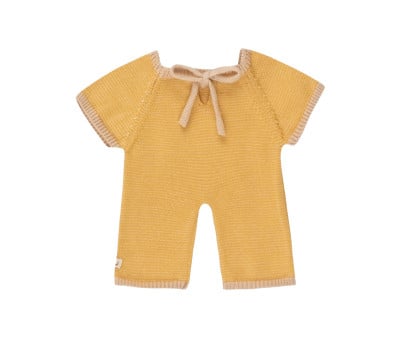 Pelele Largo para Muñecos Gommu Rayas Amarillo Crema