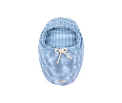 Sac de Couchage pour Poupée Vichy Bleu