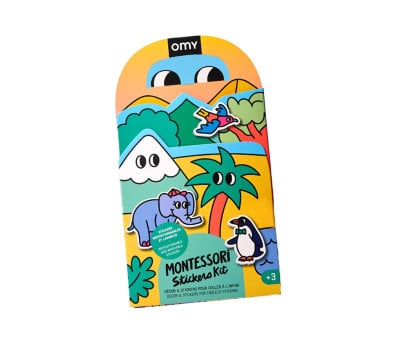 Desplegable de Pegatinas Reutilizables Omy Montessori Animals