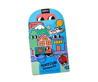 Omy Montessori Stickers Kit Pieghevole Vroom Vroom!