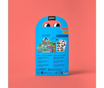 Dépliable avec Stickers Réutilisables Omy Montessori Vroum Vroum !