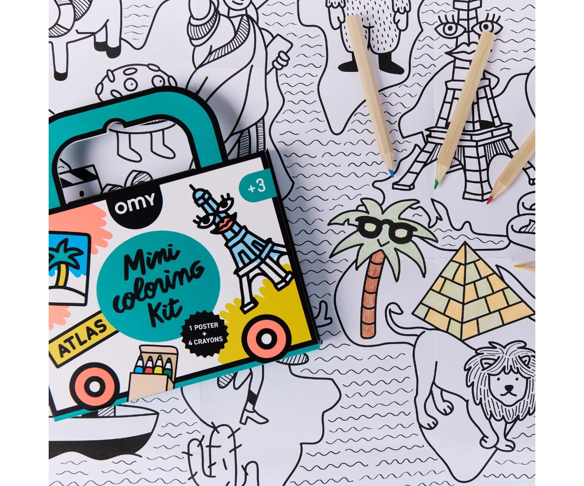 Mini Pocket Omy Atlas à Colorier