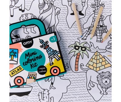 Mini Pocket Omy Atlas à Colorier