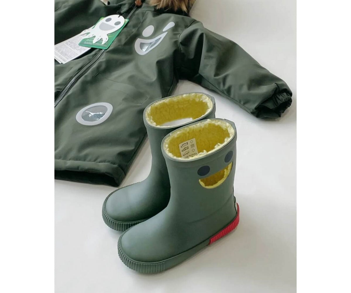 Bottes de Pluie Isothermes en Caoutchouc Naturel Wistiti Forest Green