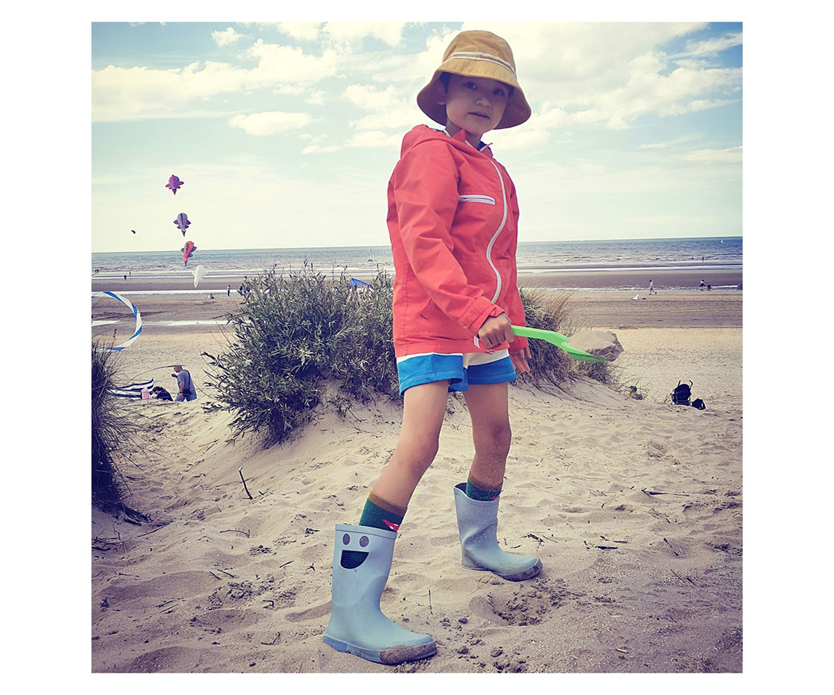 Bottes de Pluie en Caoutchouc Naturel Wistiti Platine