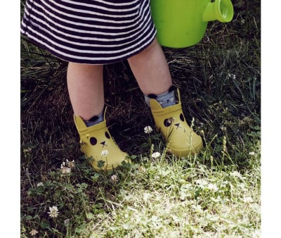 Bottes de Pluie en Caoutchouc Naturel Kerran Rose Pailleté