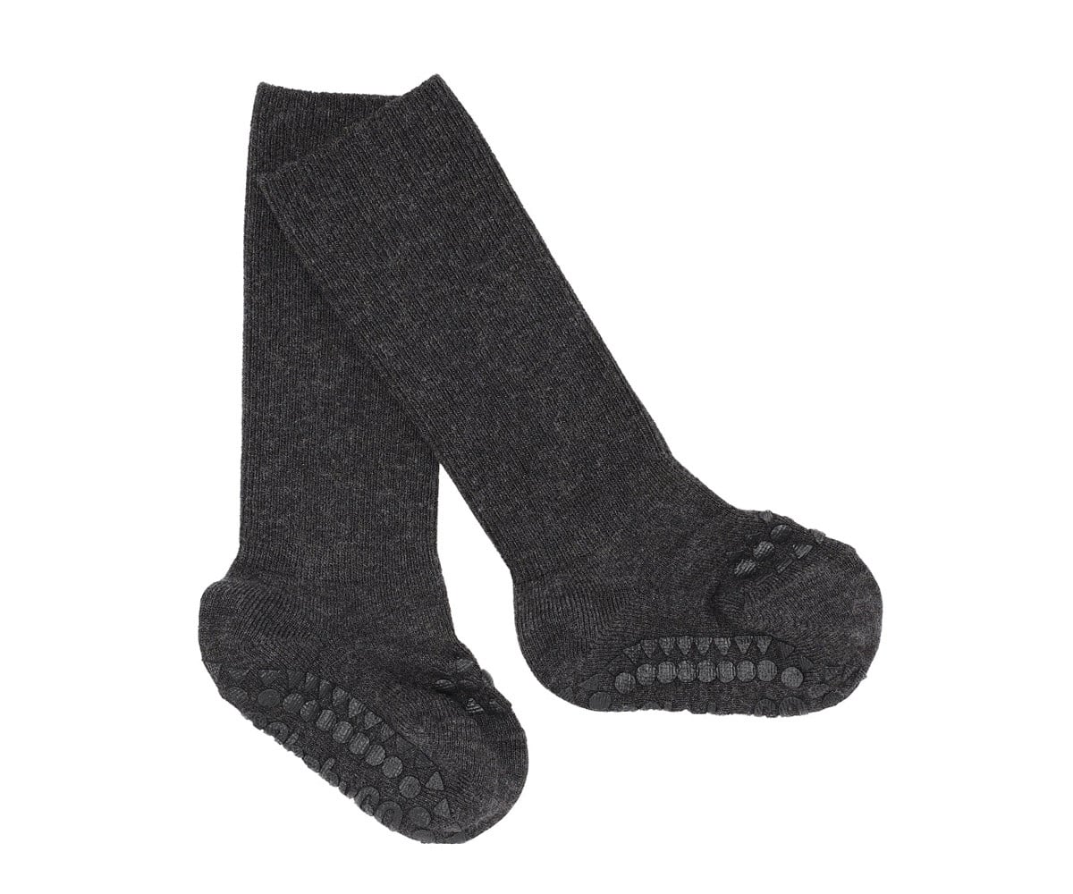 Meias com sola antiderrapante em bambu Dark Grey Melange