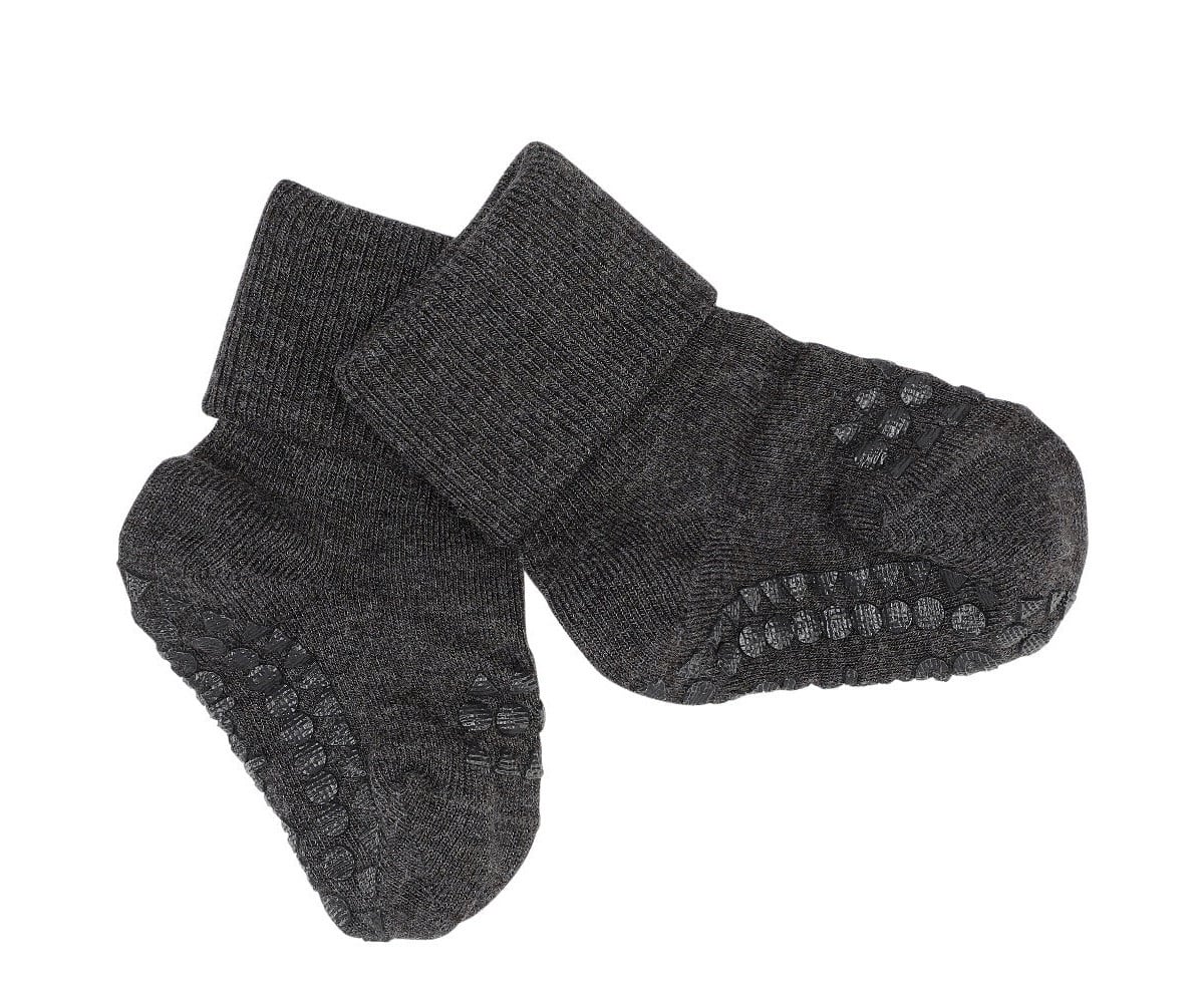 Meias com sola antiderrapante em bambu Dark Grey Melange