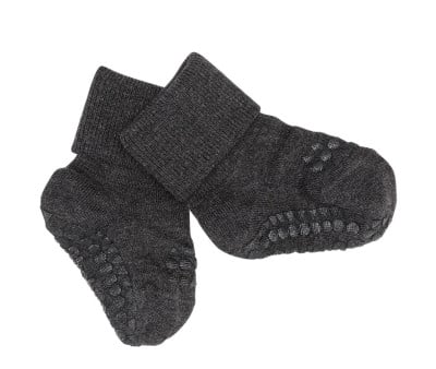 Meias com sola antiderrapante em bambu Dark Grey Melange