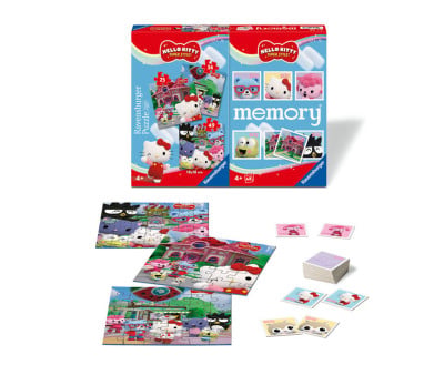 Jogo de memória Hello Kitty + 3 quebra-cabeças 