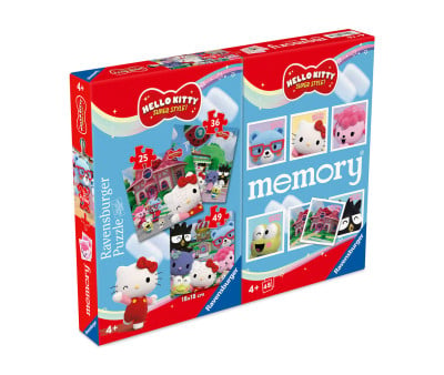 Jogo de memória Hello Kitty + 3 quebra-cabeças