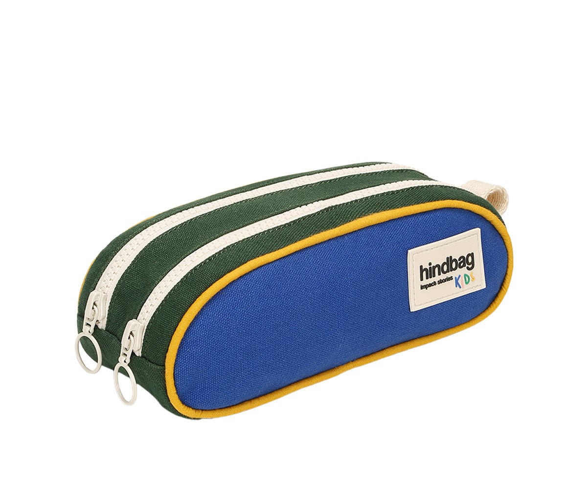 Estuche Doble Tricolor Azul Eléctrico