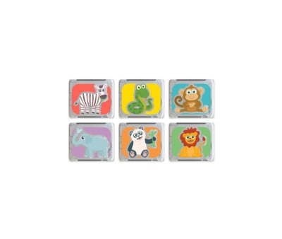 Conjunto de cubos sensoriais Party Zoo Light
