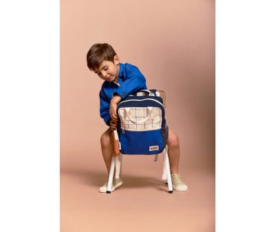 Mochila Preescolar Arthur Cuadros Beige Personalizable