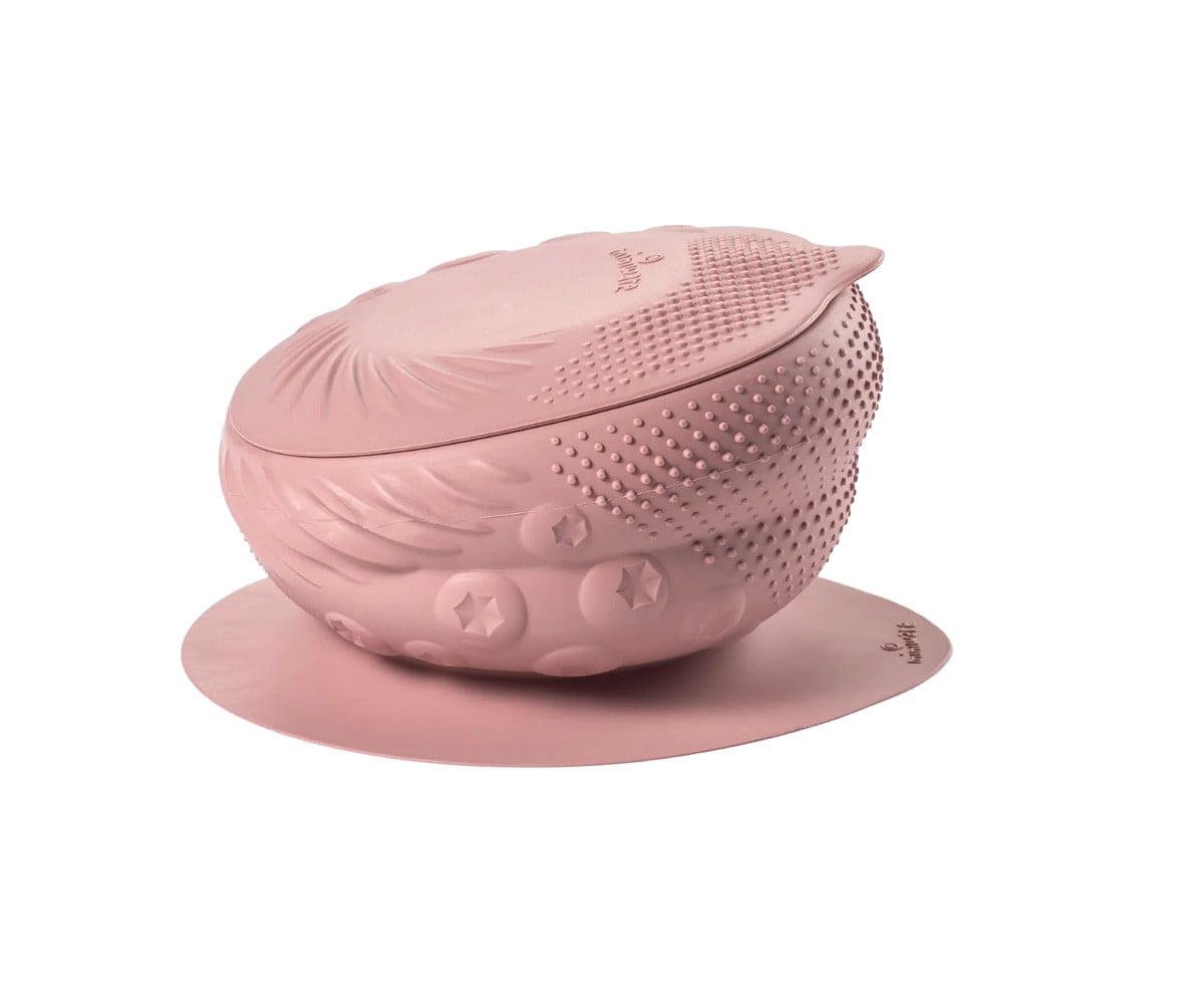 Bol en Silicone avec Couvercle et Ventouse Raspberry