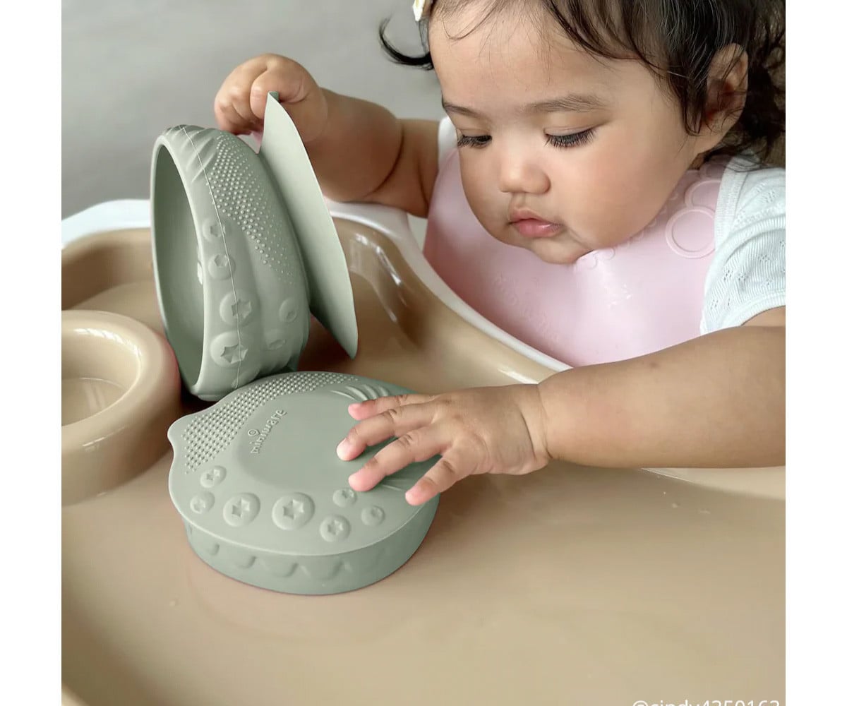Bol en Silicone avec Couvercle et Ventouse Sage
