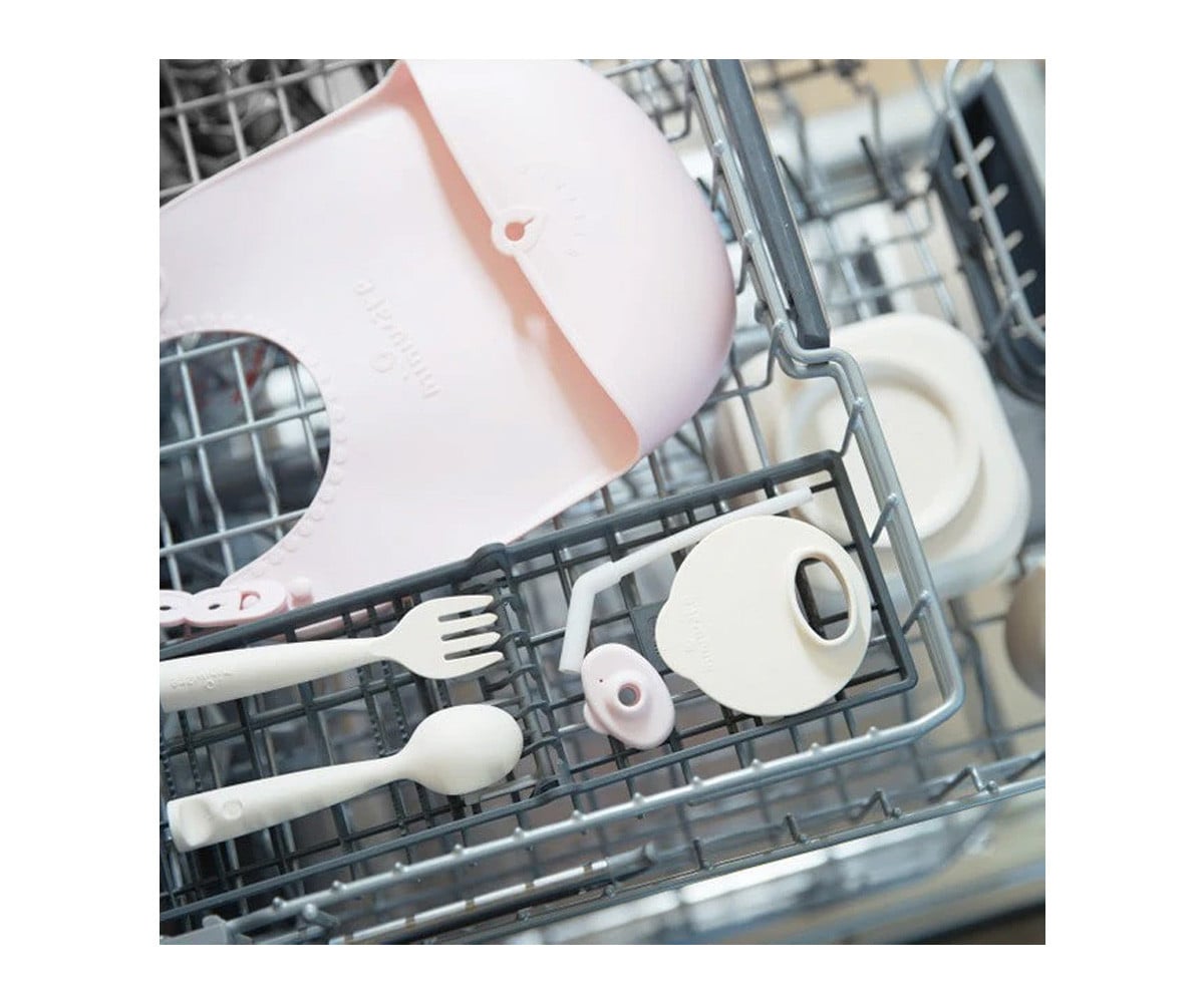 Bavoir Enroulable en Silicone Pink Salt