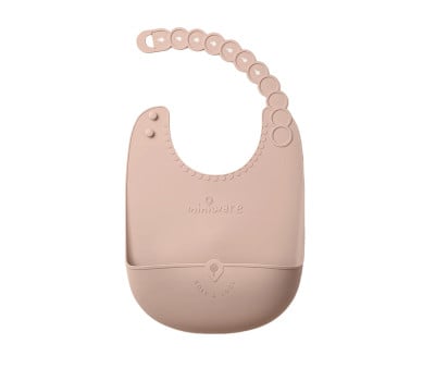 Babero Silicona Enrollable Pink Salt