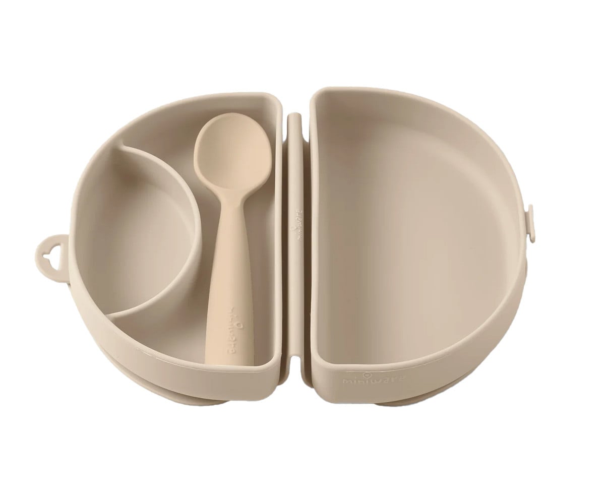Set Assiette Pliante et Cuillère en Silicone Oat