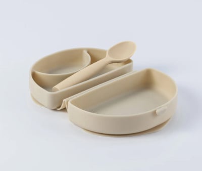 Set Assiette Pliante et Cuillère en Silicone Oat