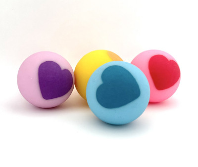 Balle Rebondissante Ourson Rose 43 mm