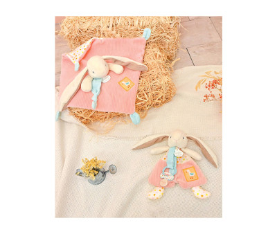 Doudou Sujetachupetes Lapin Ciboulette Personalizable