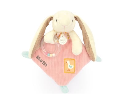 Doudou Sonajero Peluche Conejito Personalizable