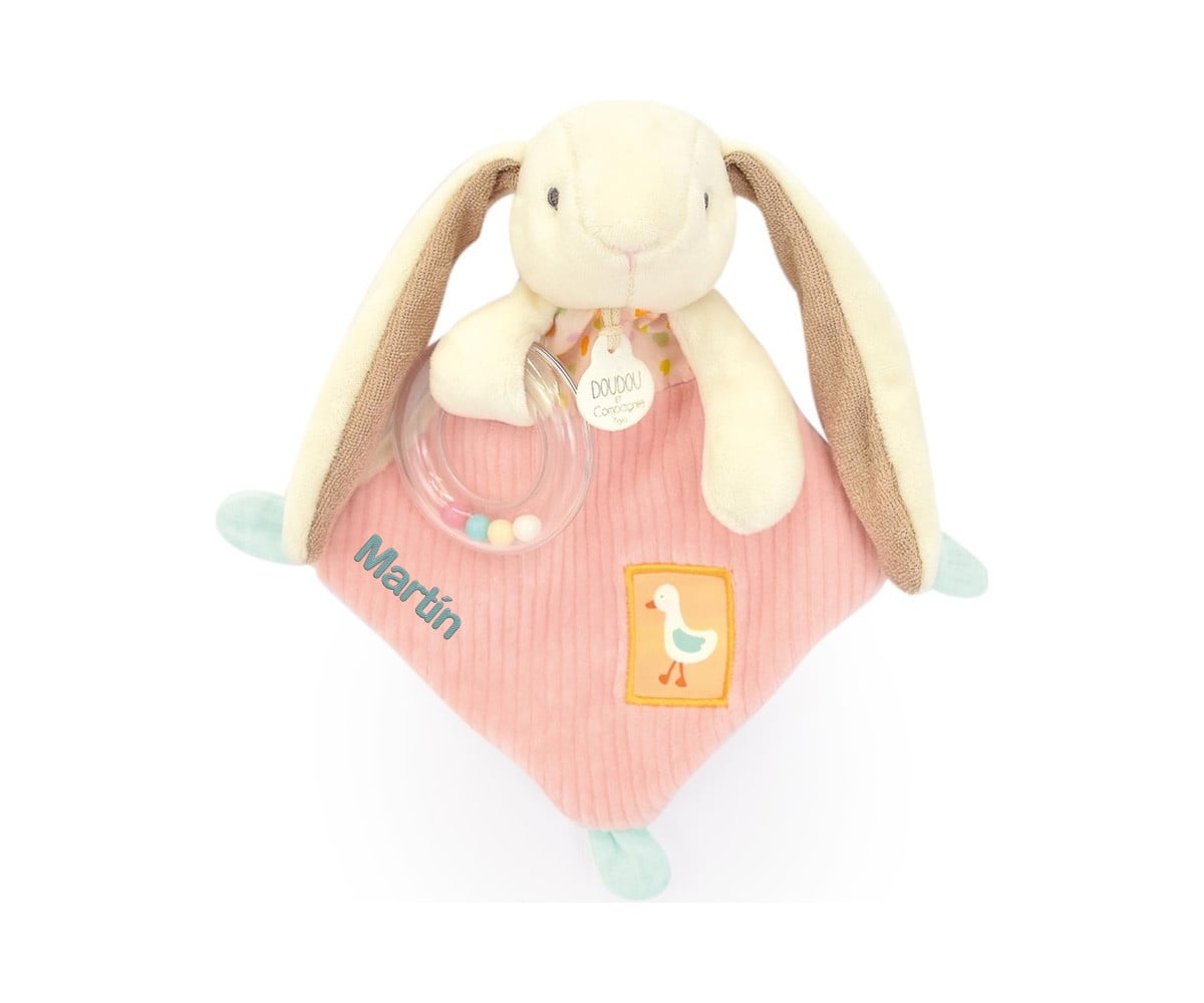 Doudou Sonajero Peluche Conejito Personalizable