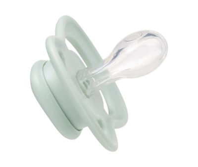 2 Sucettes Tétine Physiologique en Silicone Sage/Vanilla