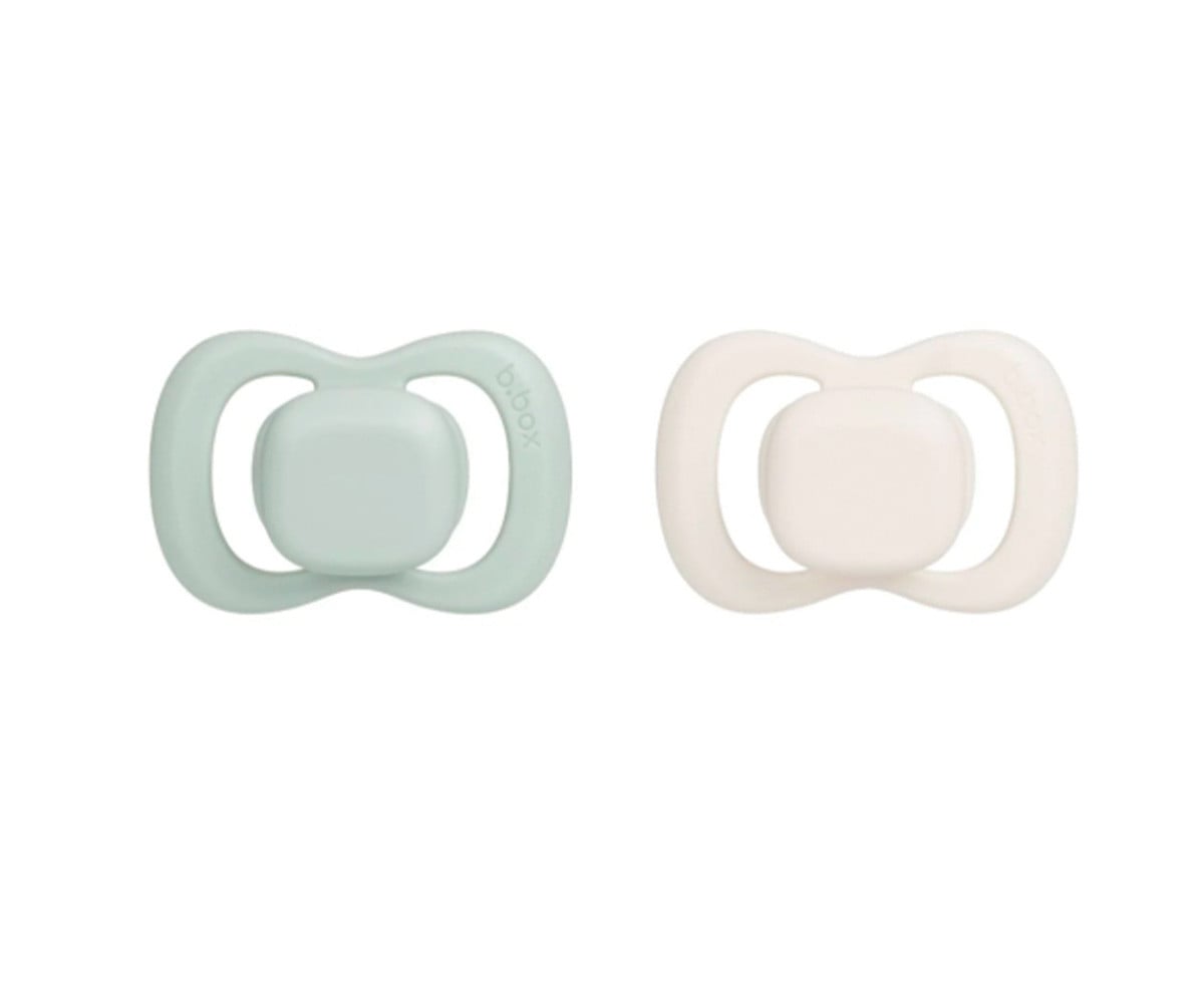 2 Sucettes Tétine Physiologique en Latex Sage/Vanilla