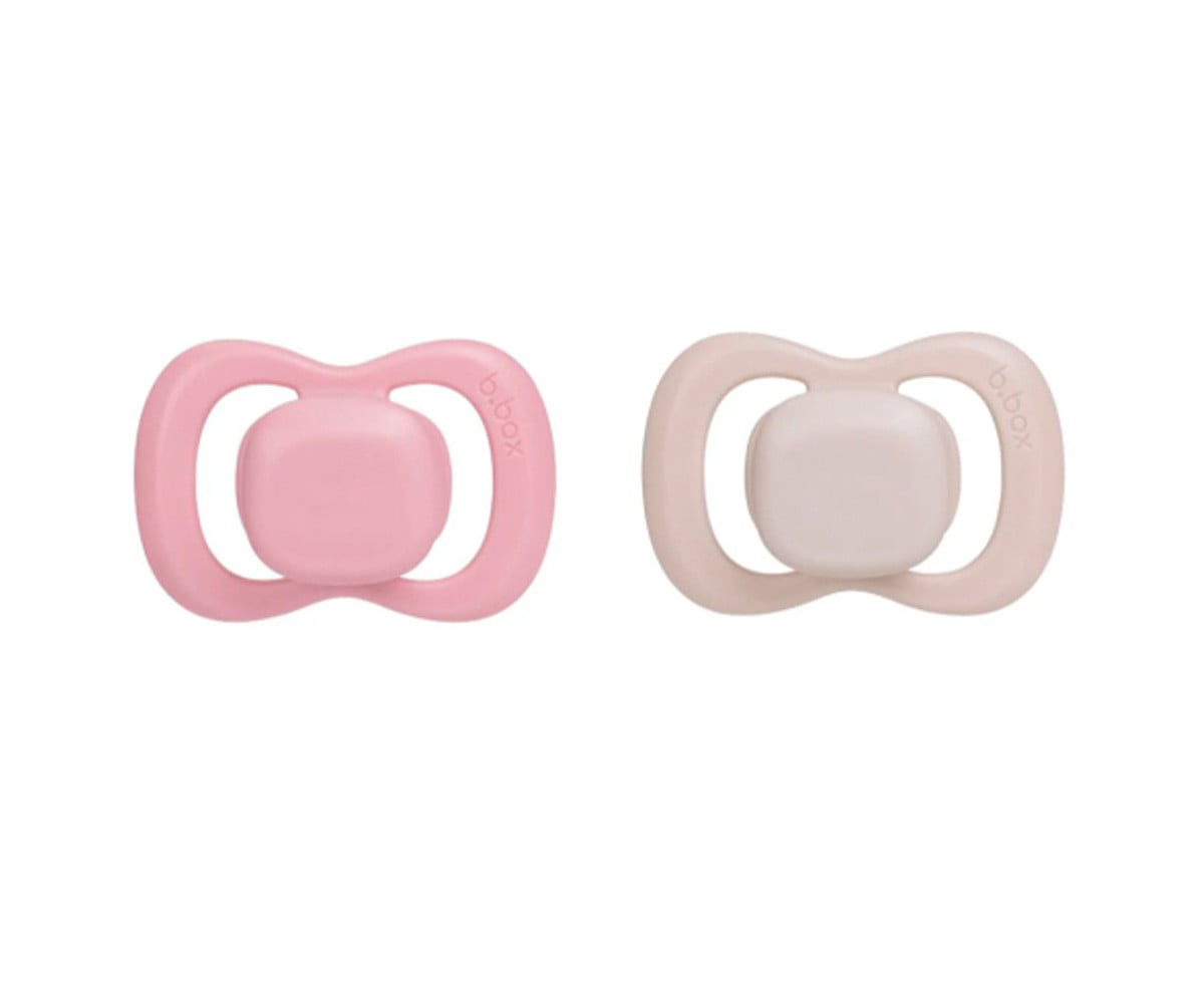 2 Sucettes Tétine Physiologique en Silicone Berry/Blush