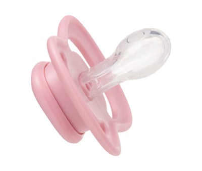 2 Sucettes Tétine Physiologique en Silicone Berry/Blush