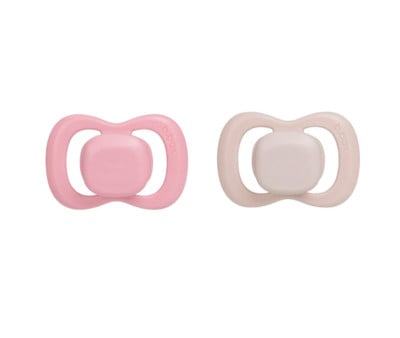 2 Chupetes Tetina Fisiológica látex Berry/Blush