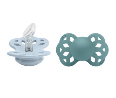 2 Sucettes BIBS Infinity Physiologique Baby Blue/Island Sea