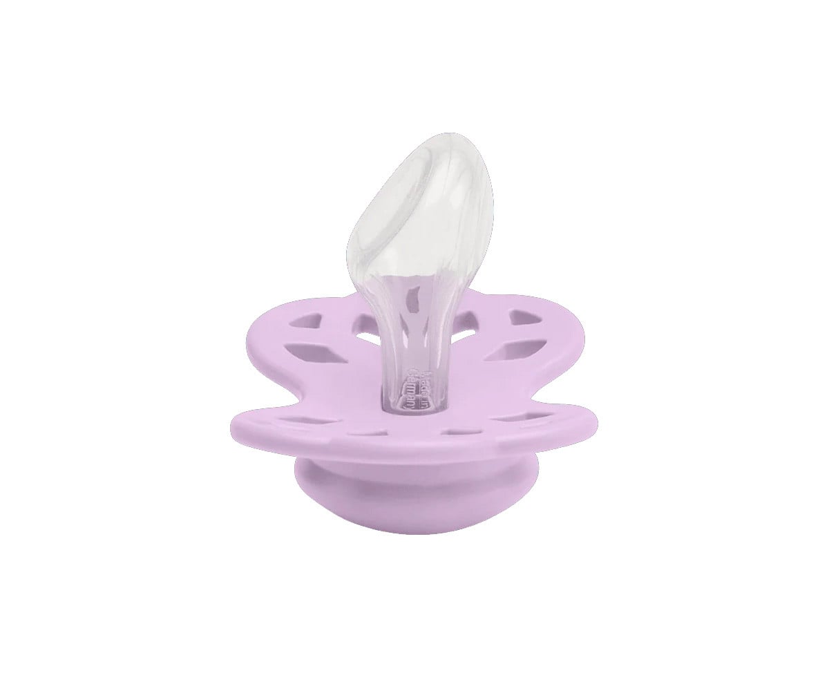 2 Sucettes BIBS Infinity Physiologique Pale Butter/Violet Sky