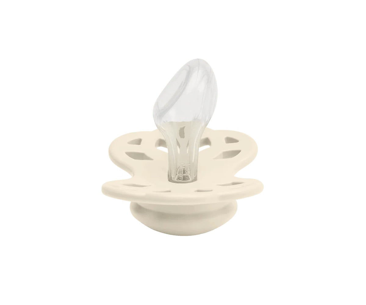 2 Sucettes BIBS Infinity Physiologique Ivory/Blossom