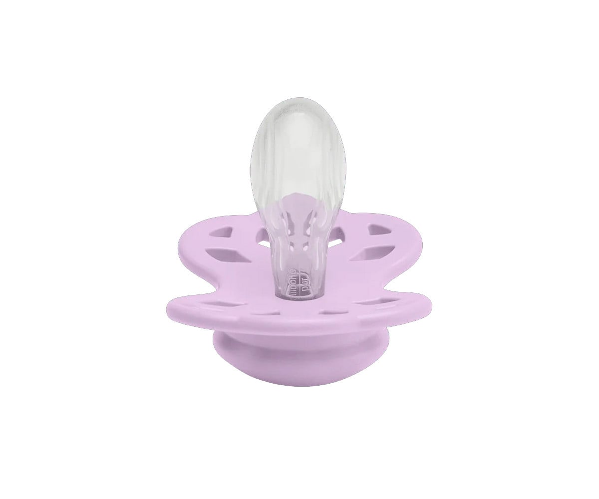 2 Sucettes BIBS Infinity Symétrique Pale Butter/Violet Sky