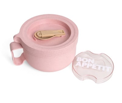 Boîte à Lunch Ronde Bon Appétit Rose