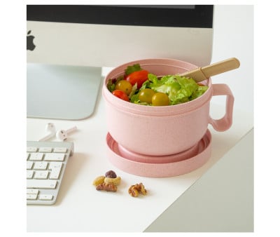 Boîte à Lunch Ronde Bon Appétit Rose
