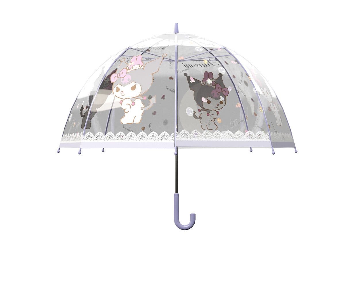 Guarda-chuva manual infantil Kuromi Transparent Bubble