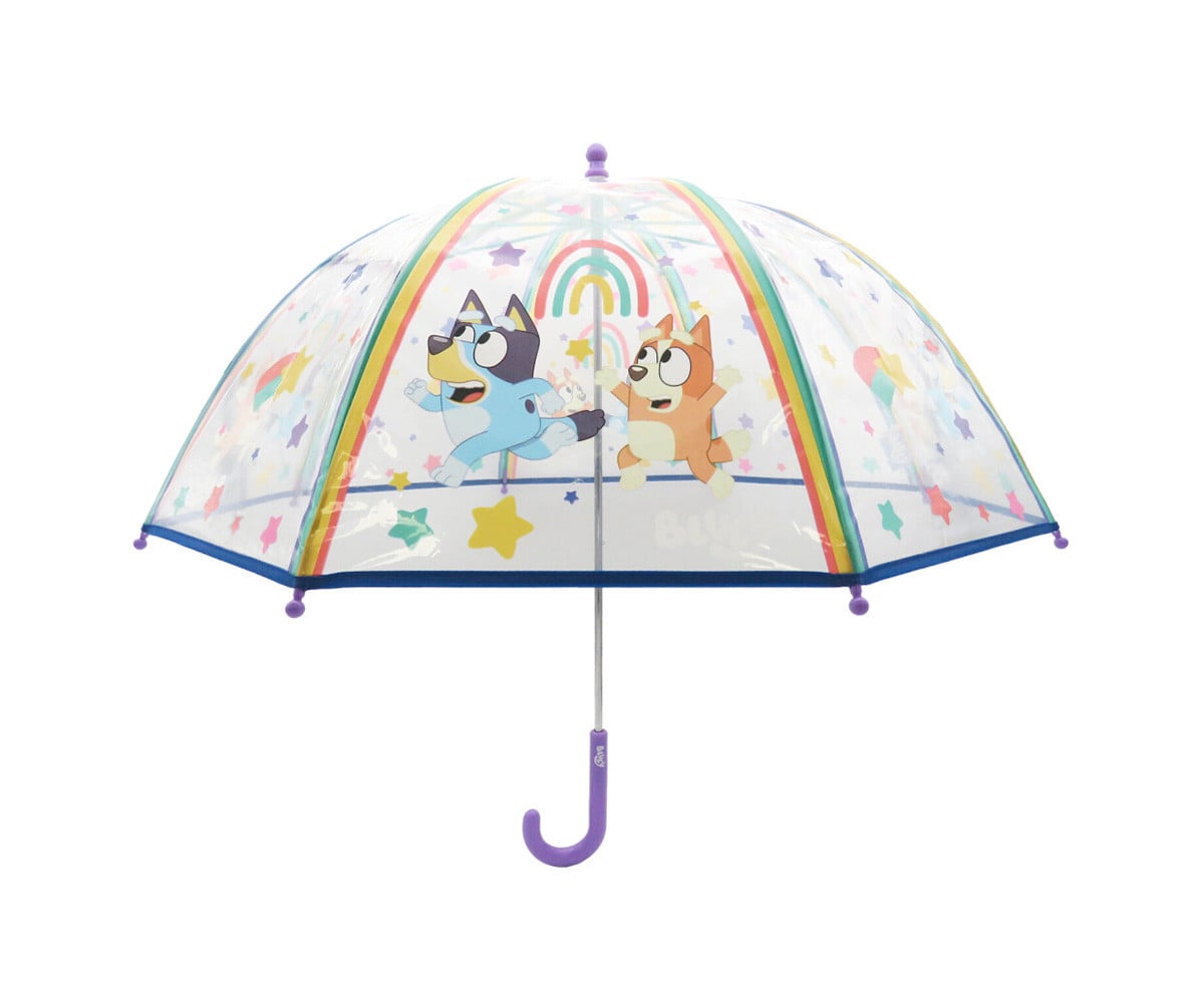 Guarda-chuva manual infantil Bluey Transparent Bubble