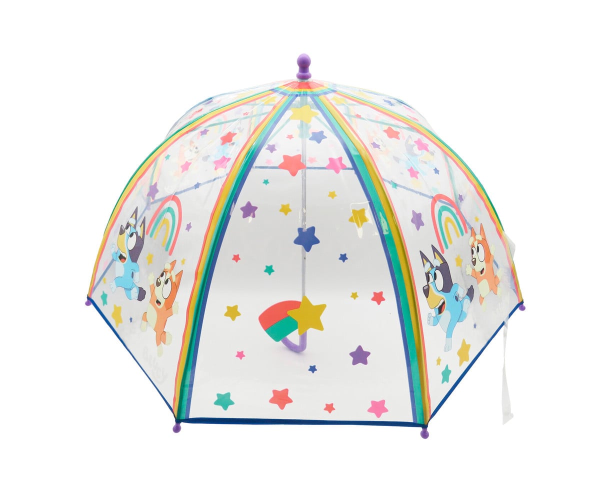 Guarda-chuva manual infantil Bluey Transparent Bubble