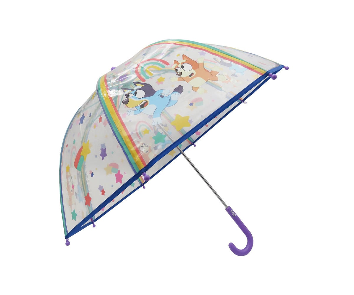 Guarda-chuva manual infantil Bluey Transparent Bubble