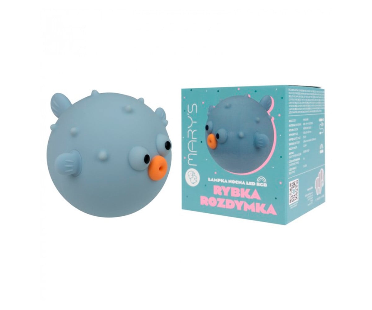 LED Night Light Blue Puffer Fish
