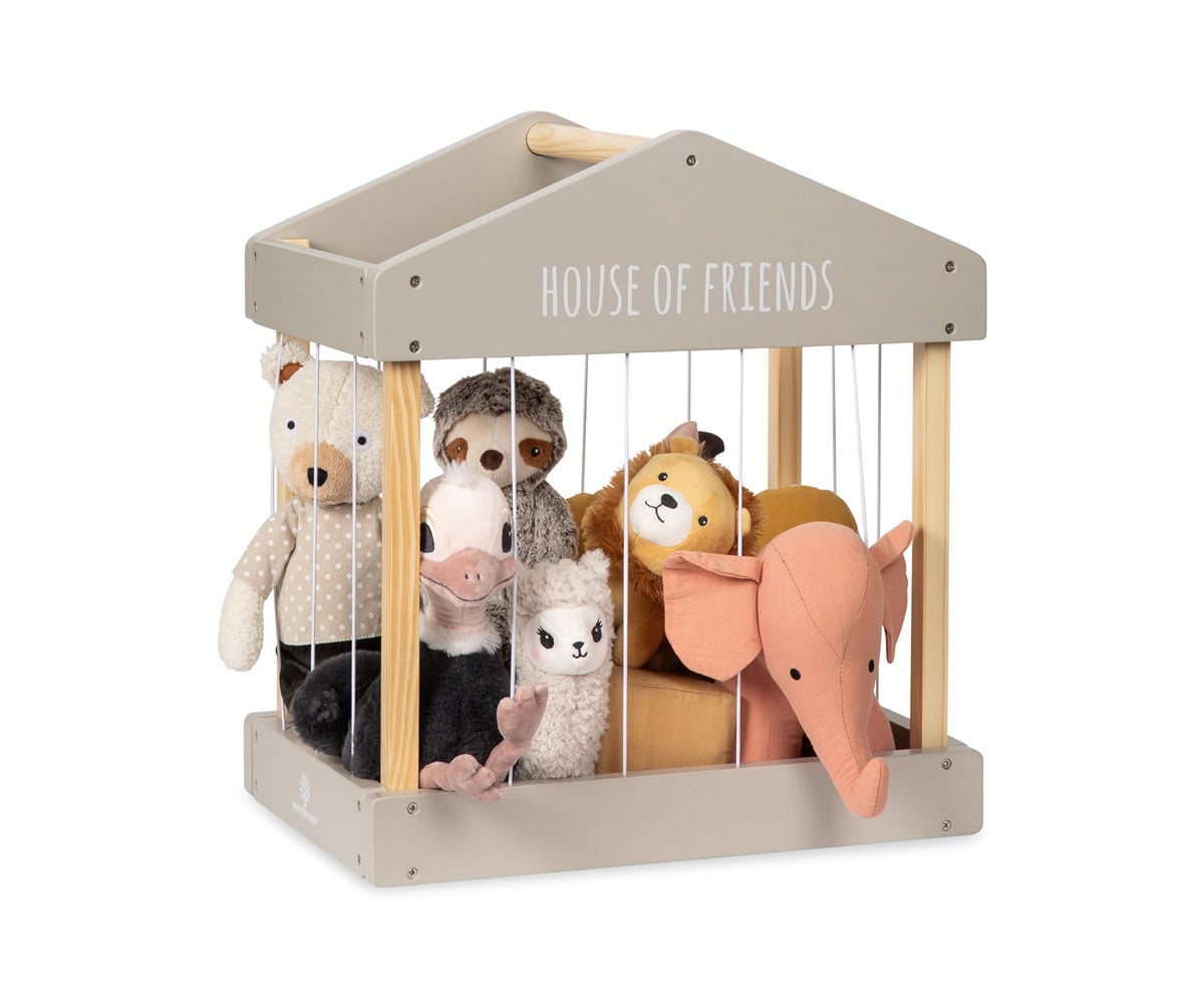 Cage à Peluches Gris/Naturel