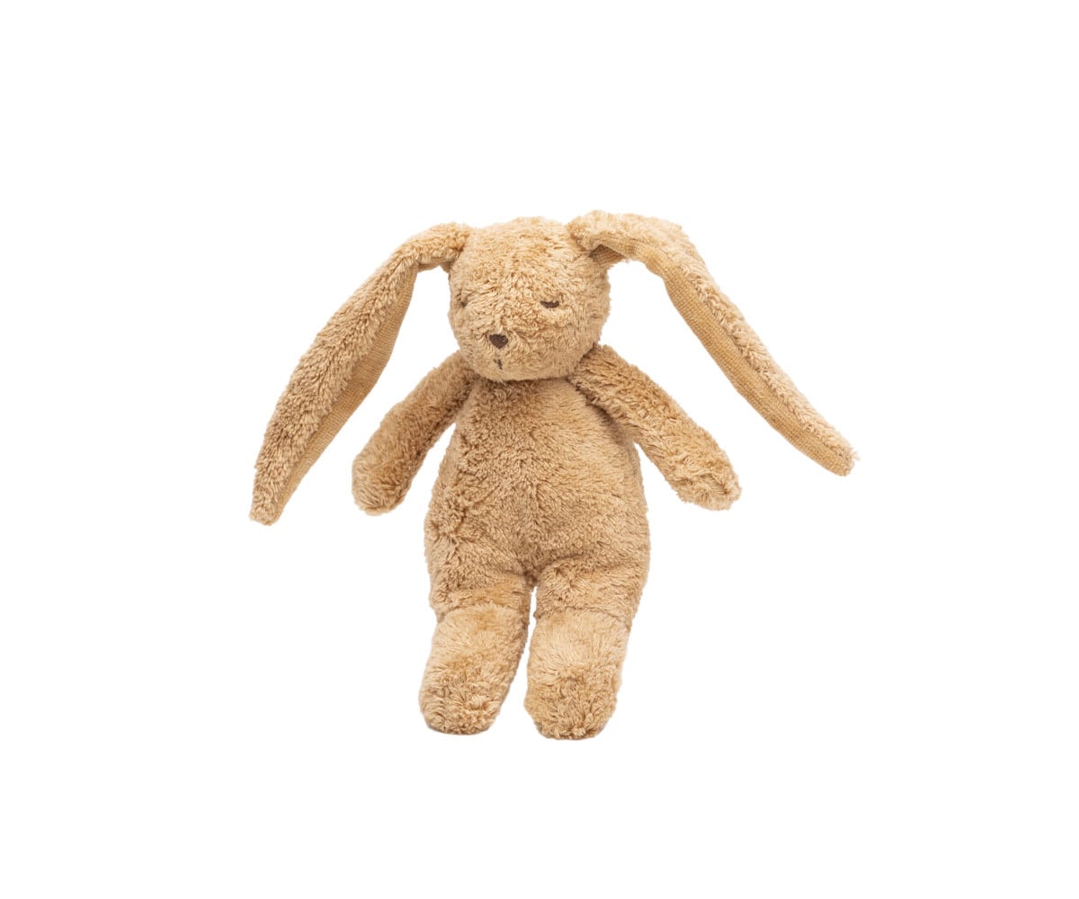 Peluche Sensoriale Organico Bunny Moonie Mini Cappuccino Personalizzabile