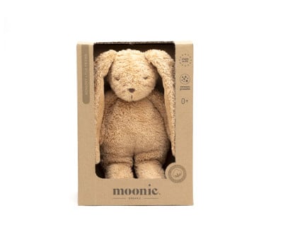 Peluche Sensoriale Organico Bunny Moonie Mini Cappuccino Personalizzabile